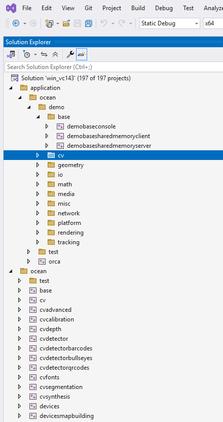 Solution Explorer - Windows projects