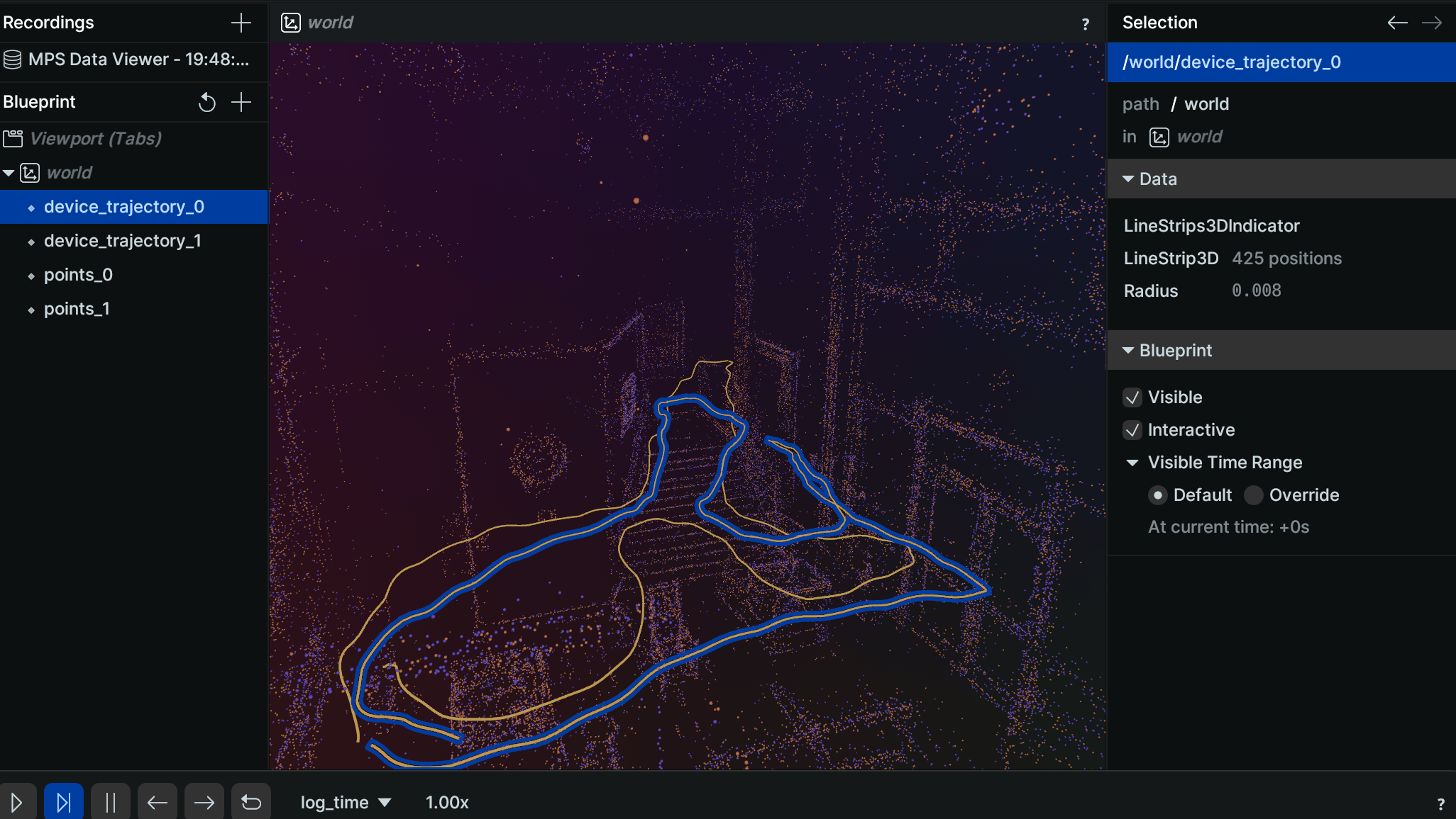 Visualization of aligned 3D data