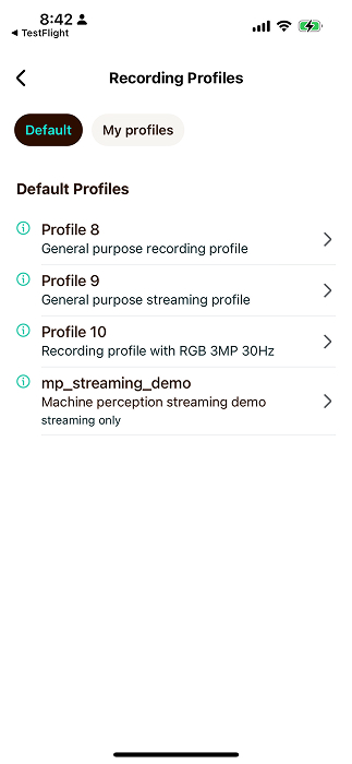 Select a profile